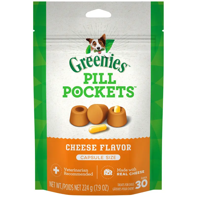 Greenies Pill Pockets for Capsules Cheese 30 Count 7.9 oz