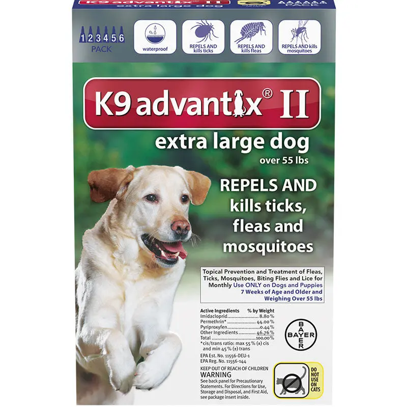 K9 Advantix Ii Dog Extra Large 55+lb Blue 6 Pack