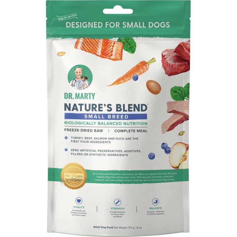 Dr. Marty's Nature's Blend Freeze Dried Small Breed Dog 6 oz
