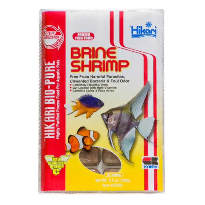 Hikari Frozen Brine Shrimp Cube Pack Fish Treat 3.5oz