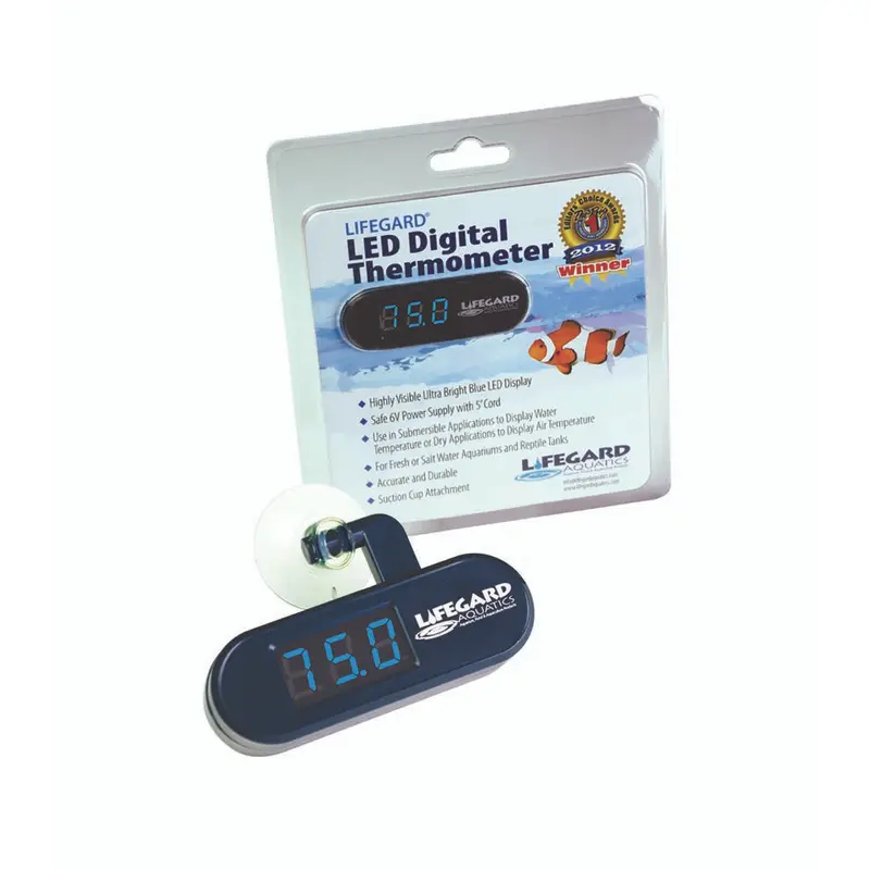 Lifegard Aquatics LED Digital Aquarium Thermometer Blue