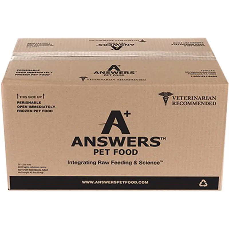 Answers Dog Frozen Details Patties Duck 20lb Bulk