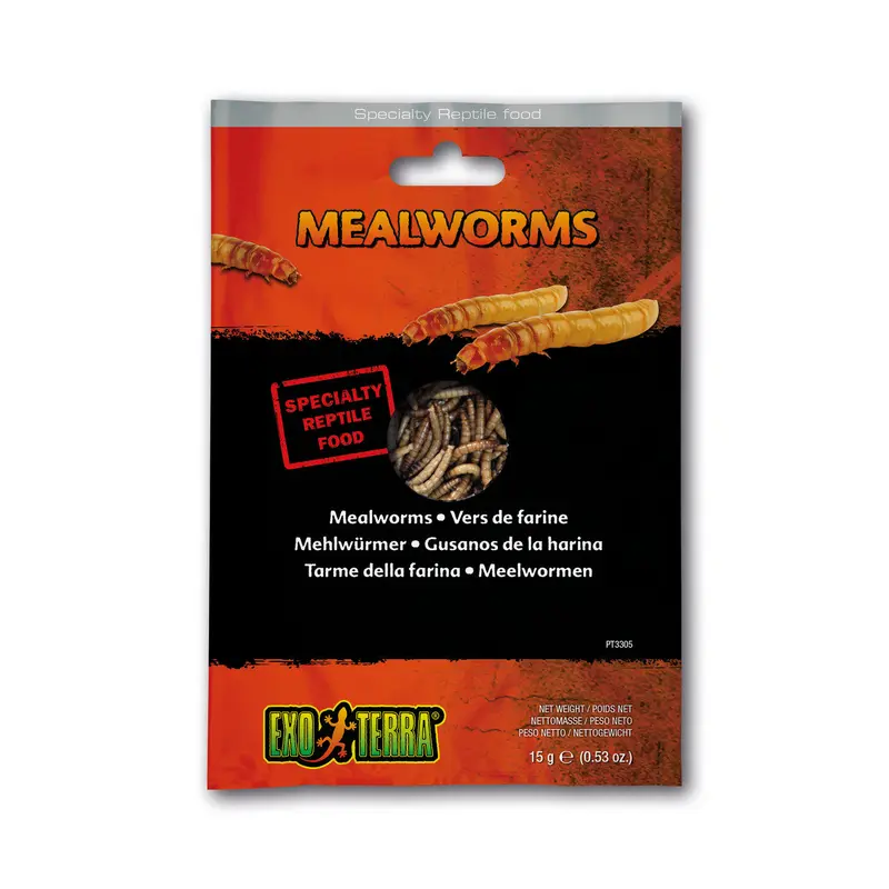 ET Reptile Food, Mealworms .53oz {L+