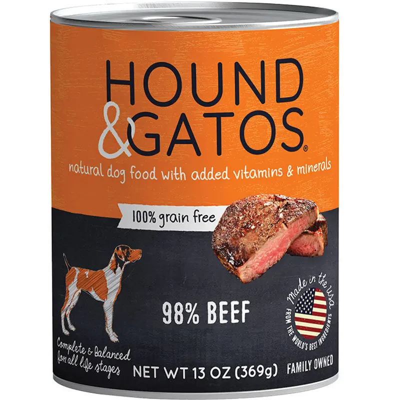 Hound & Gatos Dog Grain Free Beef 13oz 12 Pack 