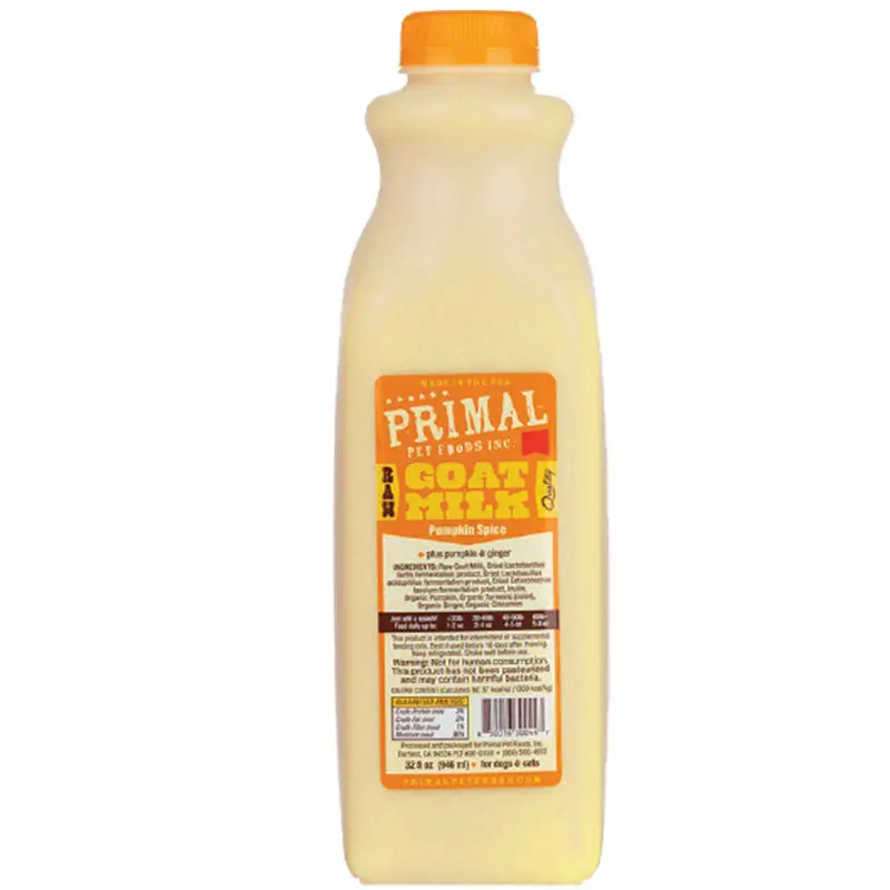 Primal Dog Cat Frozen Goat Milk Pumpkin 1 Quart SD-5
