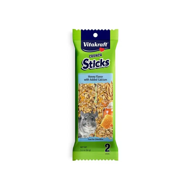 Vitakraft Crunch Sticks Chinchilla Treats Honey w/Calcium 3.5 oz 2 ct