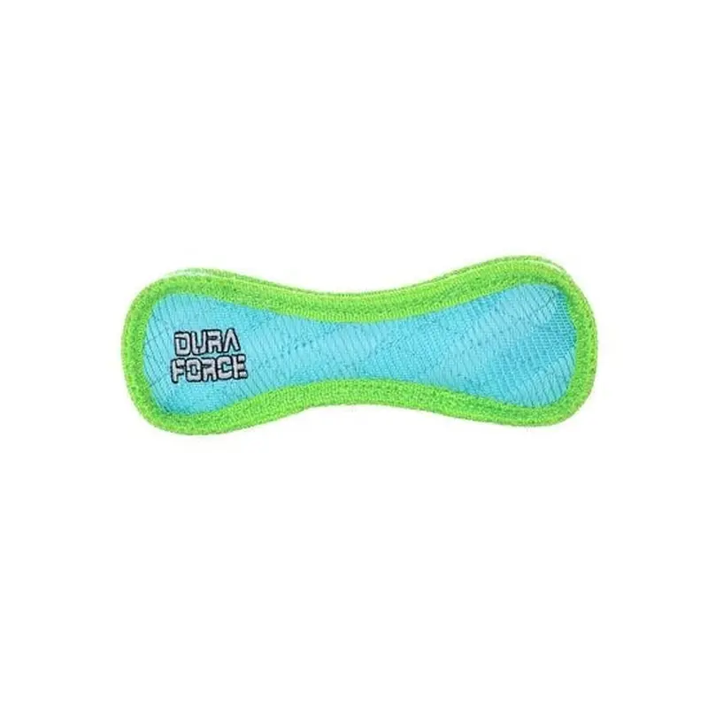 Tuffy's DuraForce JR Bone - Tiger Print Blue Green Dog Toy