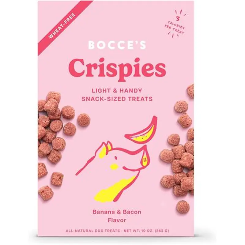 Bocces Dog Treat Crispies Bacon And Banana 10oz