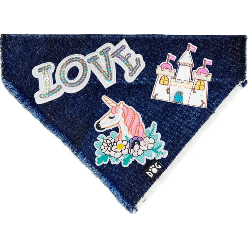 Unicorn Princess Denim Bandana