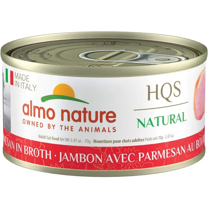 Almo Nature HQS Made in Italy Ham With Parmesan In Broth Canned Cat Food