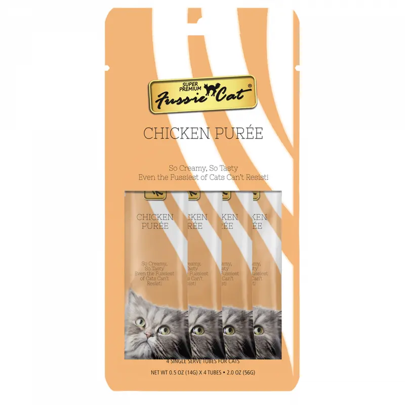 Fussie Cat Chicken Puree Canned Cat Treat Food Topper