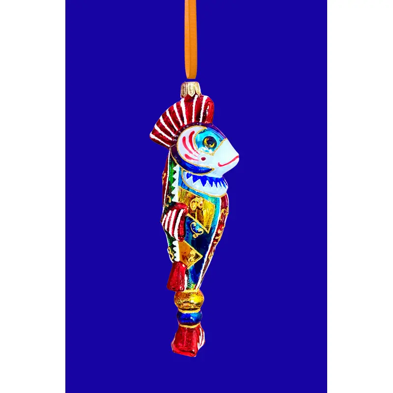 Sicilian Sardine Glass Christmas Ornament