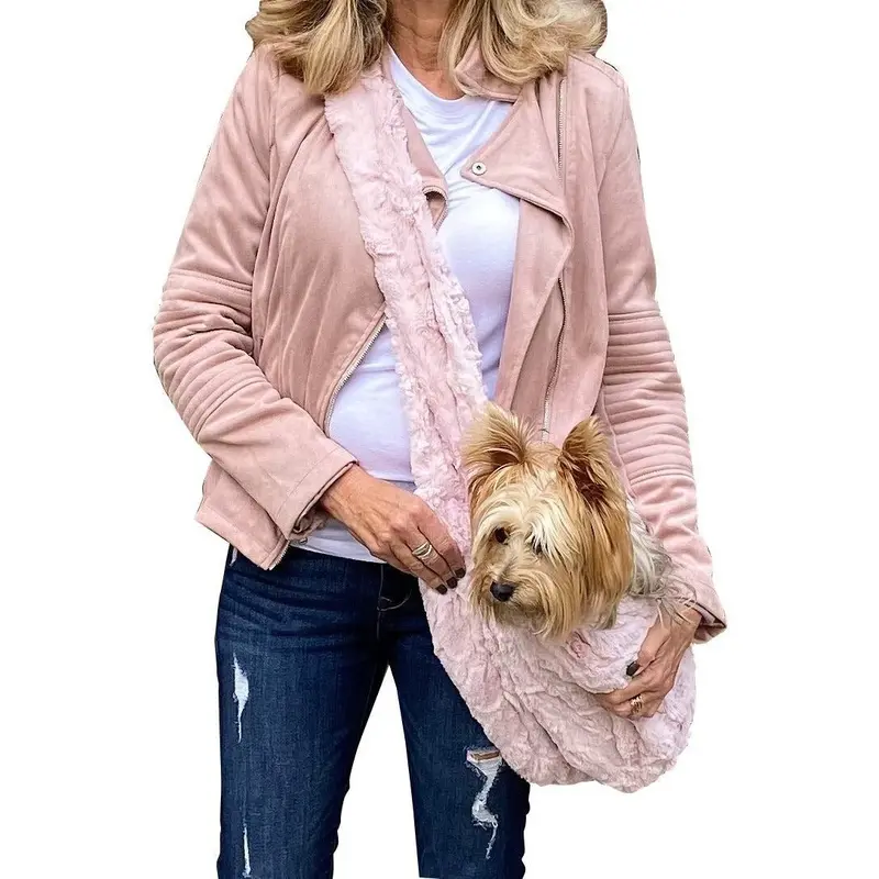 Furbaby Adjustable Sling Bag, Blush
