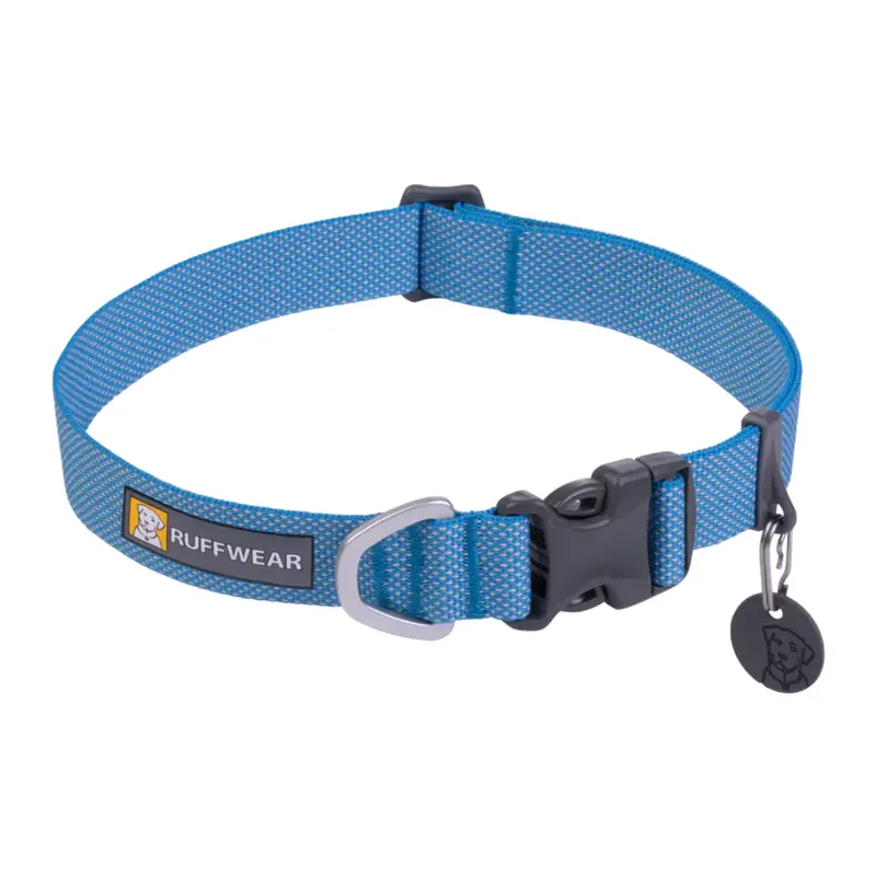 RUFFWEAR Hi & Light Lightweight Dog Collar, Blue Dusk, 9"-11"