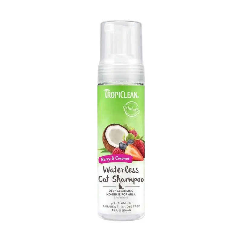 Tropiclean Waterless Berry Coconut Cat Shampoo