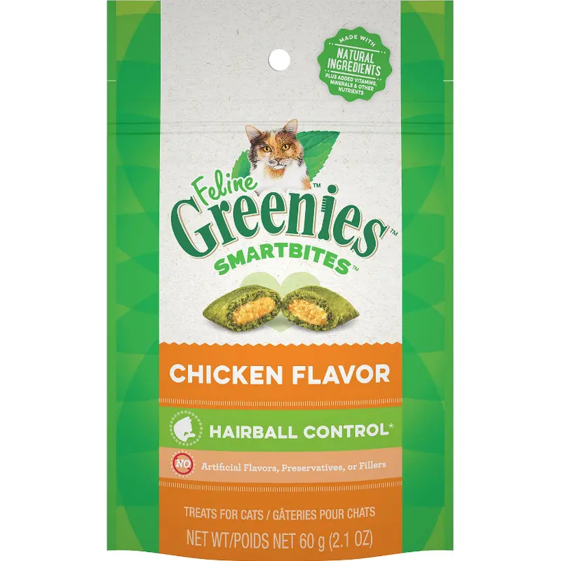 Greenies Feline Hairball Control Chicken 2.1 oz.