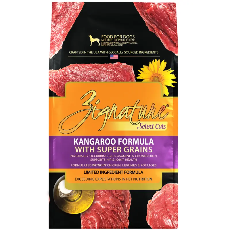 Zignature Select Cuts Dry Dog Food - Kangaroo - 25lb Bag