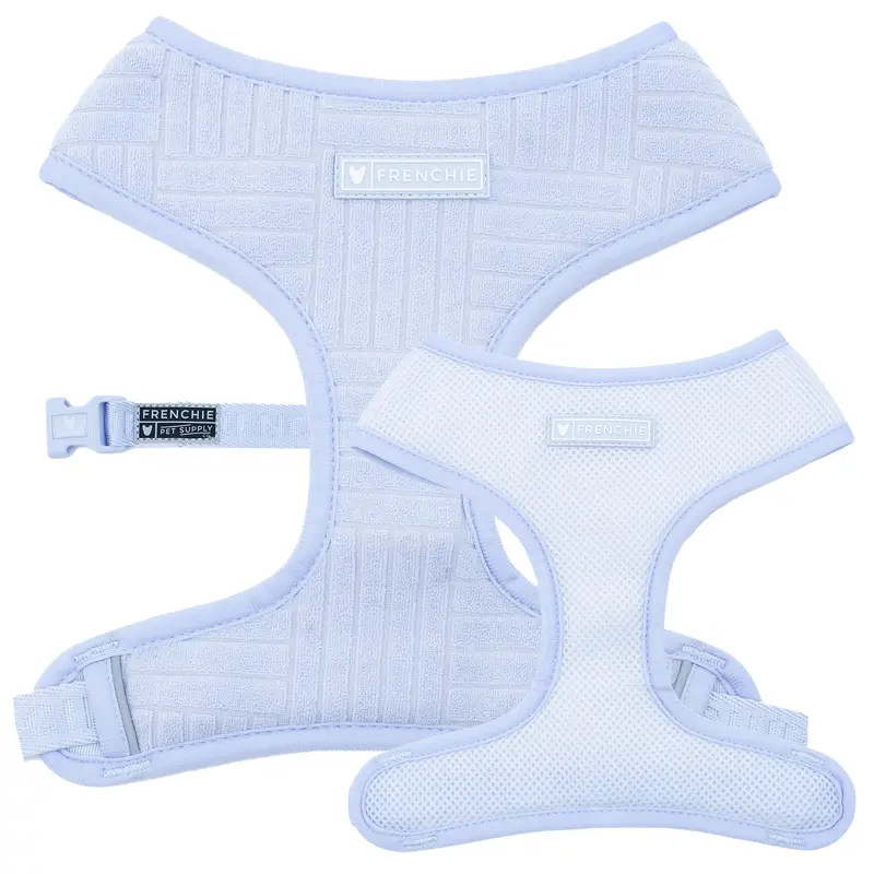 Frenchie Duo Reversible Harness - Terry- Blue
