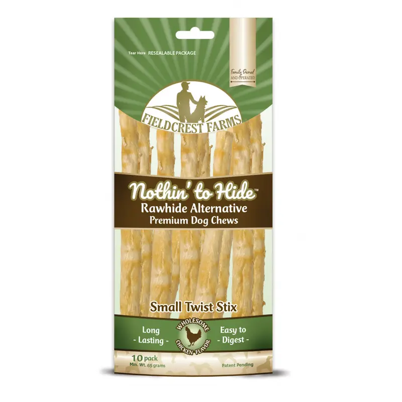 Fieldcrest Farms Nothin' to Hide Small Twist Stix Chicken Dog Chews