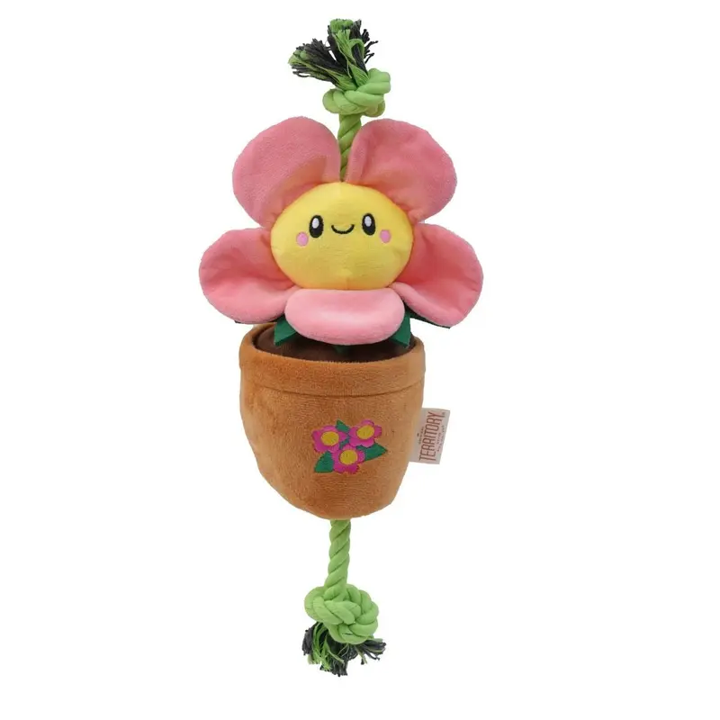 Territory Pink Flower Treat & Tug Dog Toy