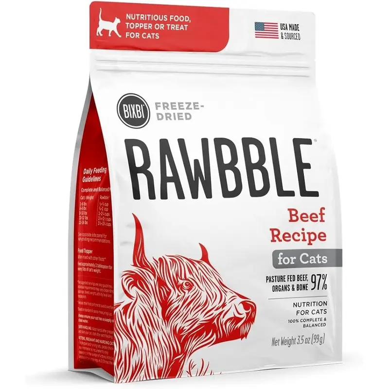 Bixbi Rawbble Freeze-Dried Cat Food 3.5oz Beef