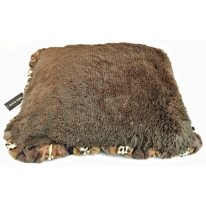 Exotic Fur Gold & Chocolate Shag Travel Bed/Blanket