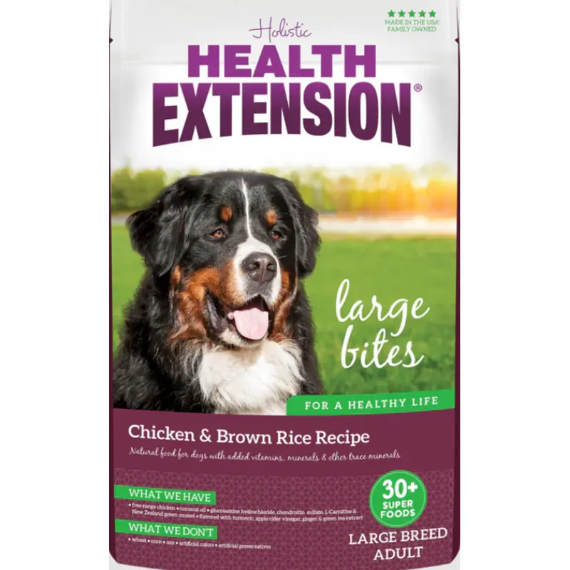Health Extension Chicken & Brown Rice Large Bites Dry Dog Food