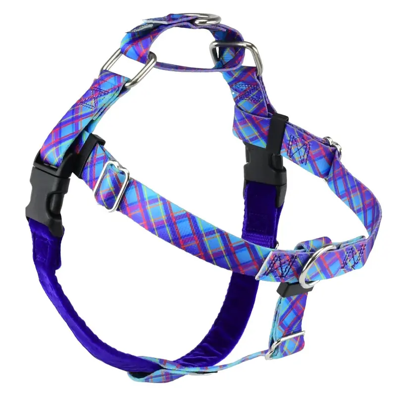 2 Hounds Design Freedom No-Pull Dog Harness - X-Large 1" x 32-36" -  Twilight Glow Blue