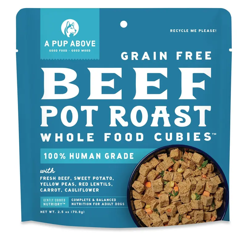 A Pup Above Air-Dried Cubies Dry Dog Food - Beef Pot Roast - 2lb Bag