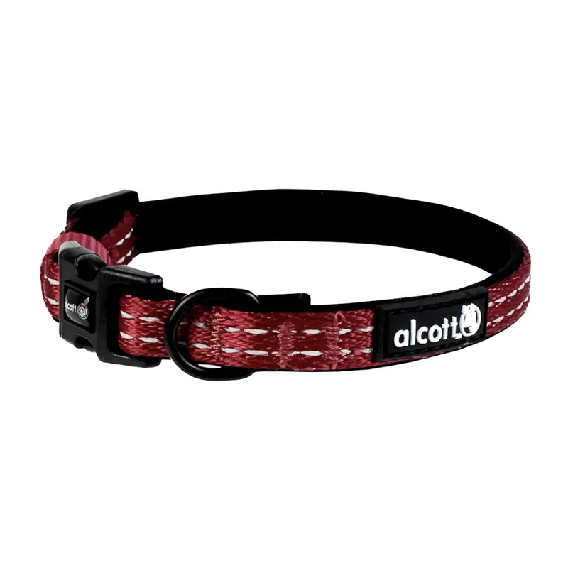 Alcott Adventure Dog Collar - Large 18-26" - Red