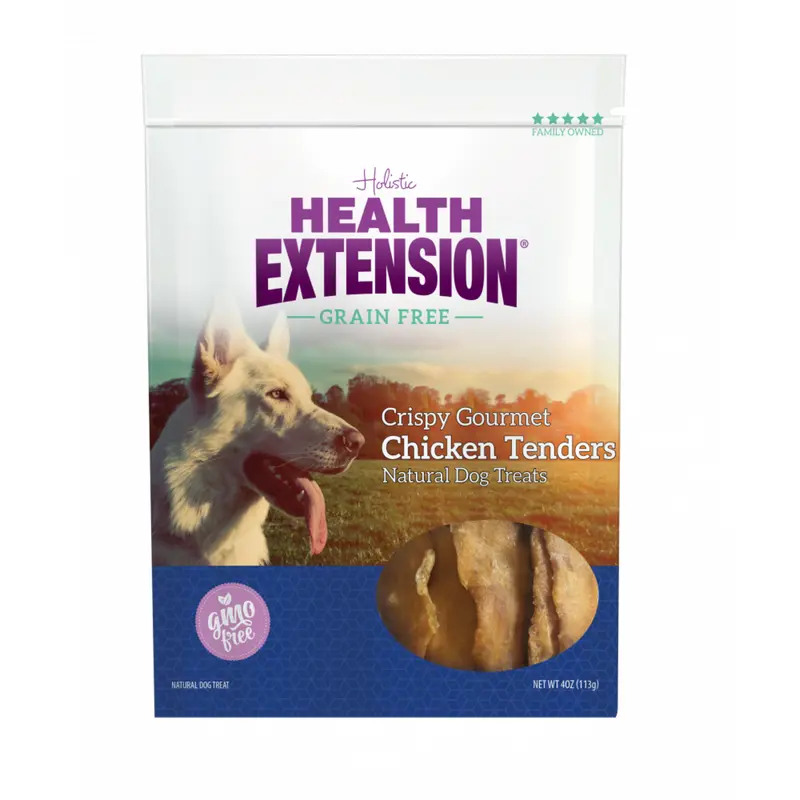 Health Extension Grain Free Crispy Gourmet Chicken Tenders Dog Treats