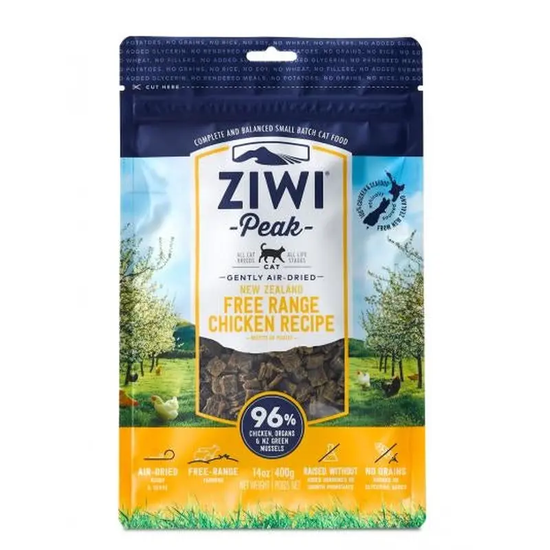 All Natural Air-dried Cat Food & Chicken Recipe, High Protein /w Superfoods 14oz