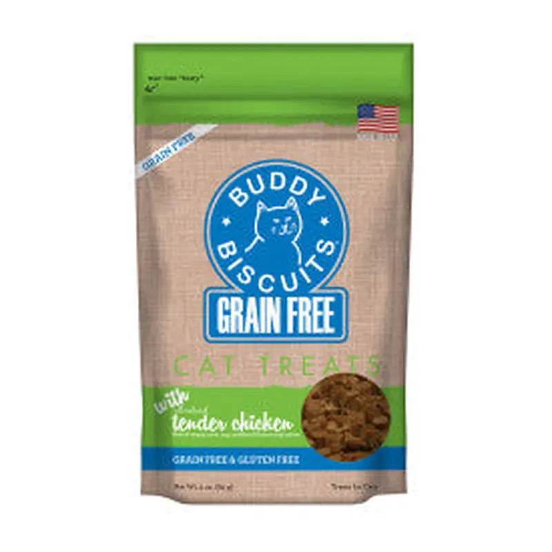 Cloud Star Buddy Biscuits Soft & Chewy Grain Free Cat Treats, Chicken, 3 oz. Pouch