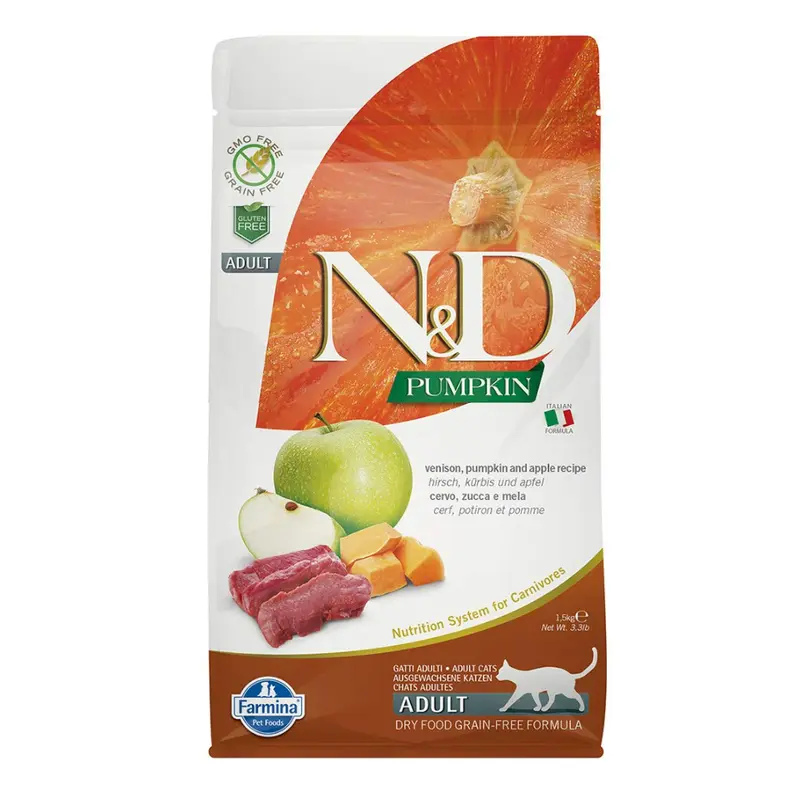Farmina Cat N&D Pumpkin & Venison  3.3 Lb.