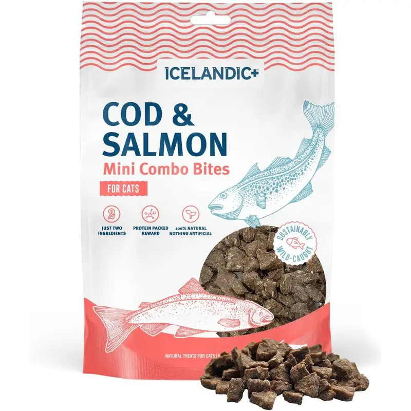 Icelandic Mini Combo Bites Cod & Salmon Cat Treats (1.7oz)