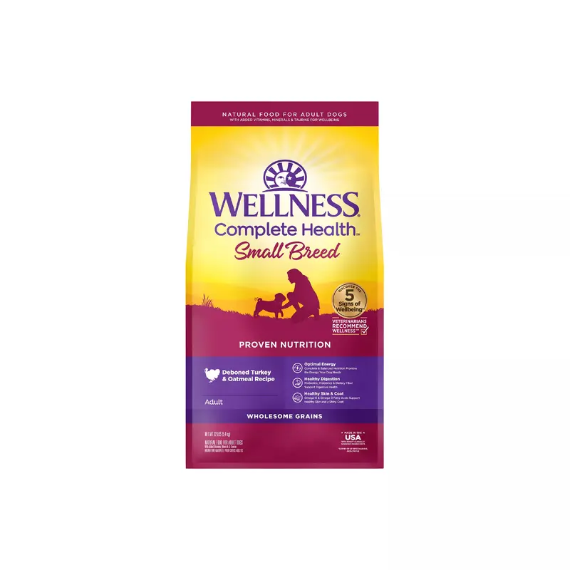 Wellness Complete Health Adult Small Breed Turkey and Oatmeal Dog Food