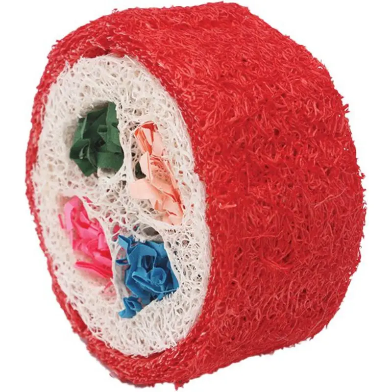 A & E Nibbles Loofah Dlx Sushi Roll Small Animal Toy