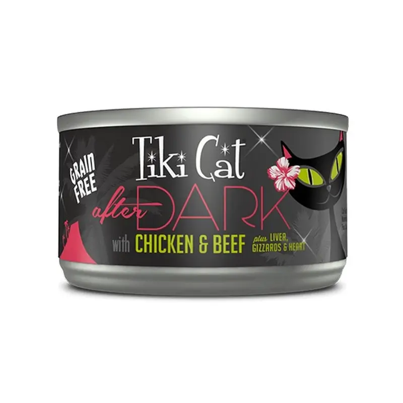 Tiki Cat After Dark Chicken Beef Canned Cat Food 5.5oz