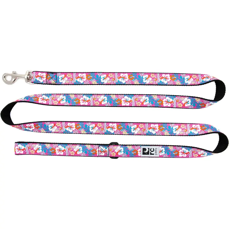 RC PETS Dog Leash, Hibiscus, 3/4"x6'