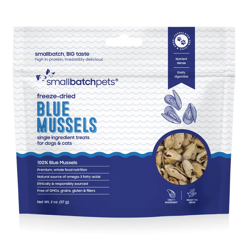 Small Batch Freeze Dried Blue Mussels 2 oz