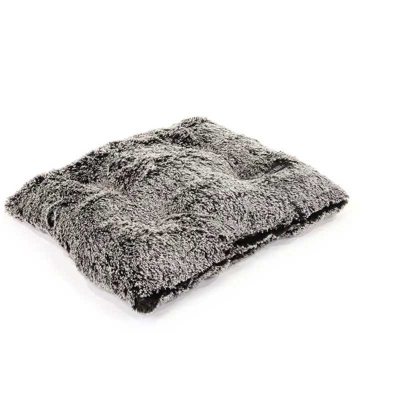 Black Frosted Shag Pillow Bed
