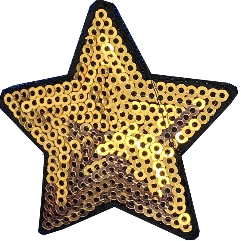 Small Gold Sequin Star - Patch