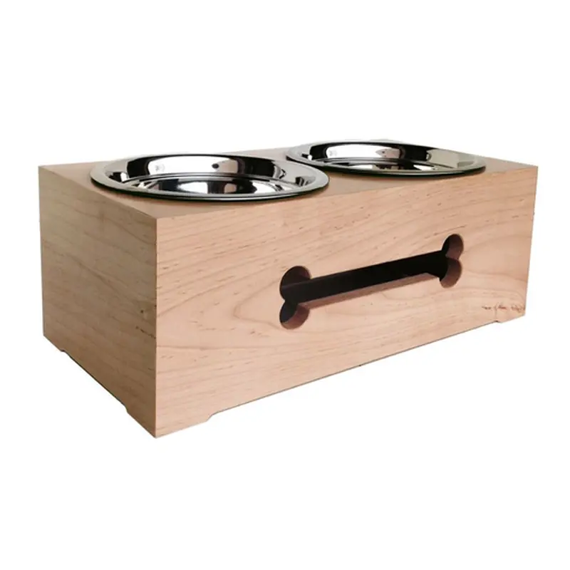 Pets Stop Wooden Bone Cut Diner