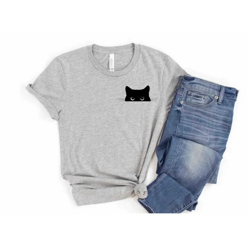 CAT Shirt People Shirts Printed Tshirt Human Dog Gear Unisex