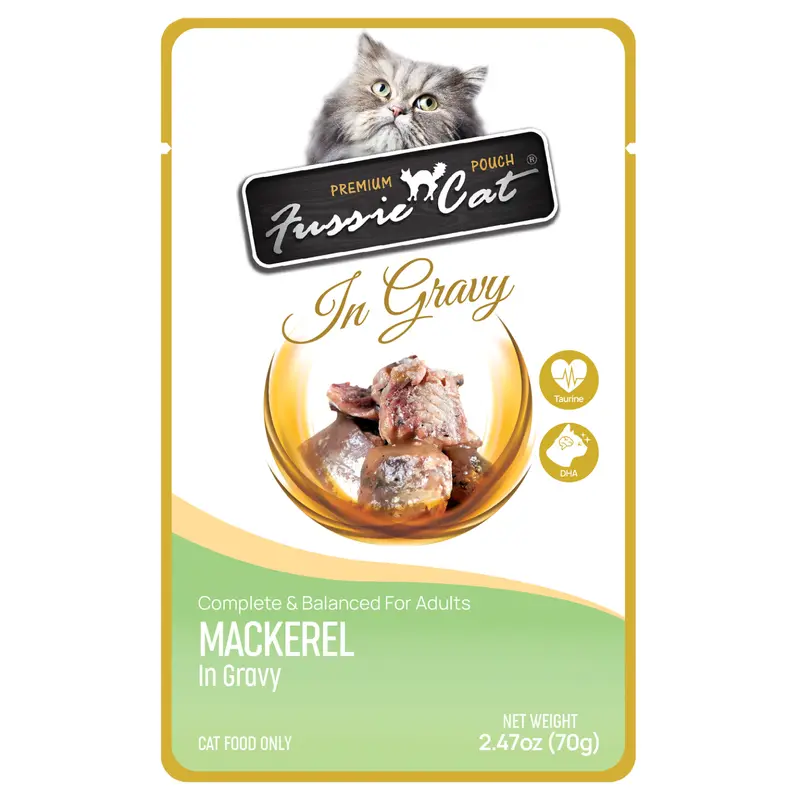 Fussie Cat Pouch - Mackerel in Gravy (2.47oz)