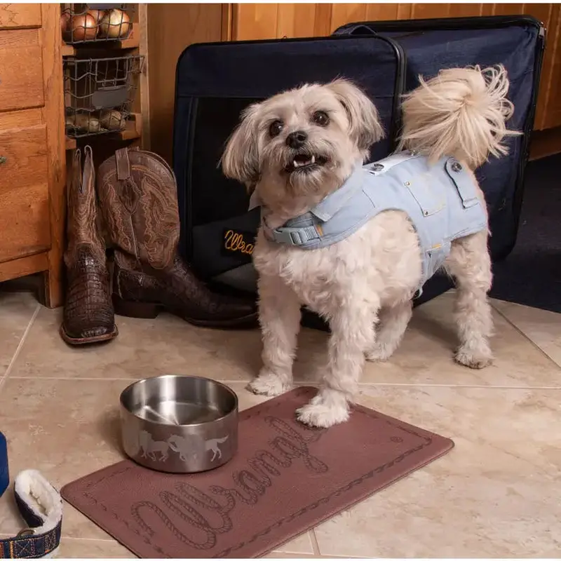 Wrangler Padded Feeding Mat Brown