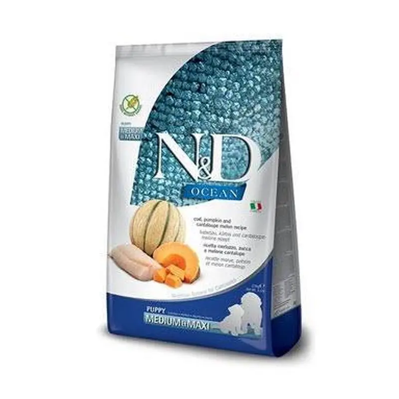Farmina Dog Dry OCEAN GF Cod, Pumpkin & Cantaloupe Puppy Medium Maxi 26.4#