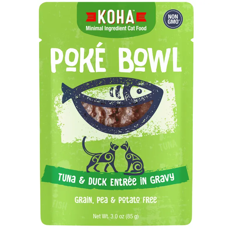 Koha Poke Cat Food 3oz Pouch Tuna and Duck
