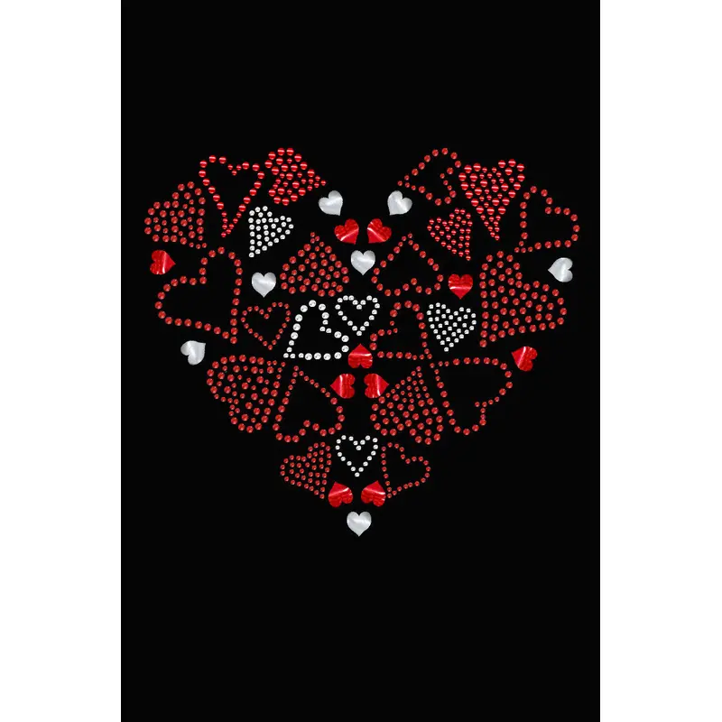 Red Heart with Hearts - Womwn's Tee