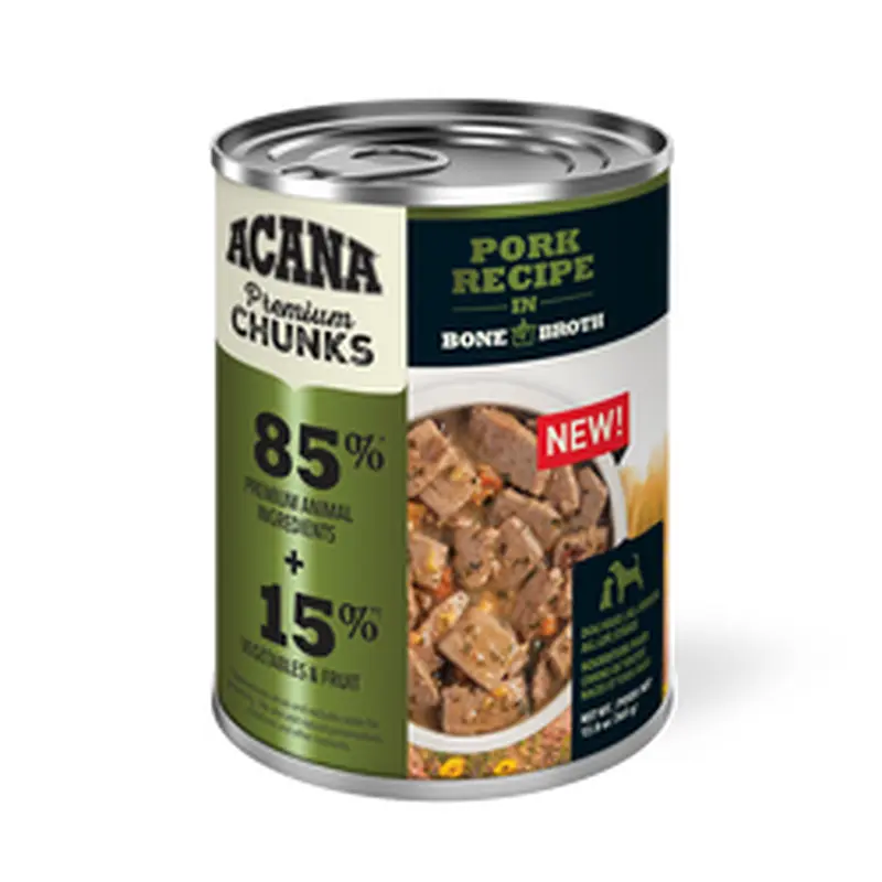 Acana Adult Grain Free Premium Chunks Pork Wet Dog Food (12.8oz)